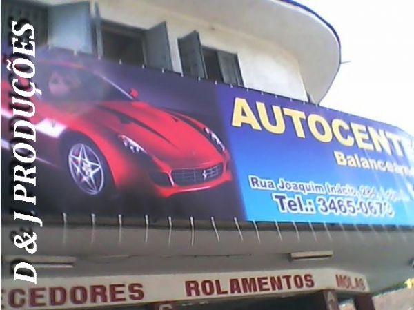 Letreiro com lona impressa
